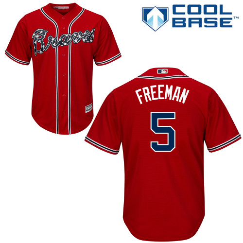 Kids Atlanta Braves 5 Freddie Freeman White Red Youth Baseball Jersey Free  Shipping 6444 - AliExpress